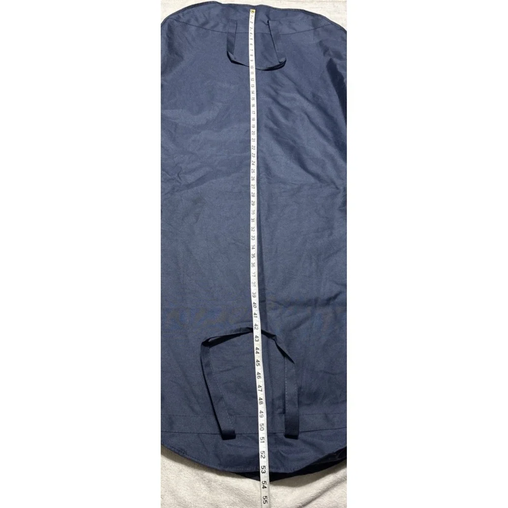 Tory Burch Garment Bag Full Zip Blue Hanging Cloth Suit Dress Travel Orange Logo